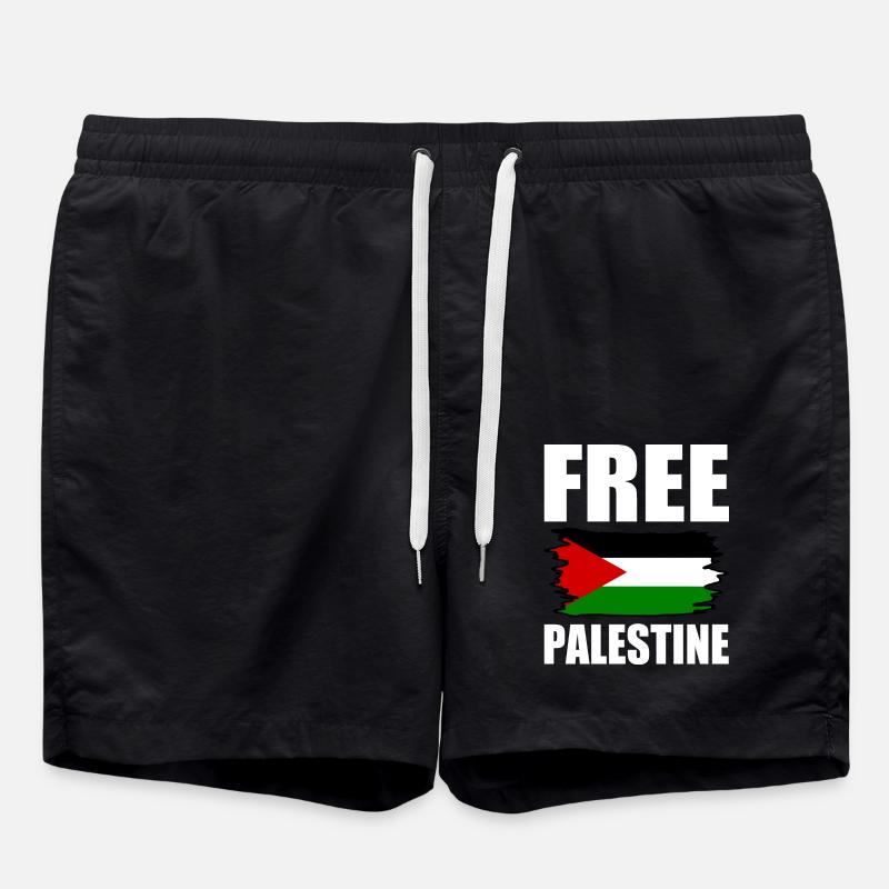 Free palestine - Swim Trunks - black