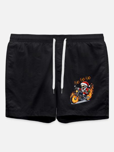 Evil Skeleton Santa - Swim Trunks - black
