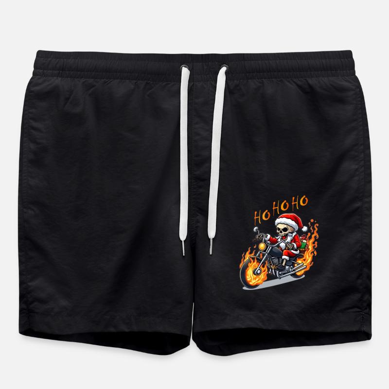Evil Skeleton Santa - Swim Trunks - black
