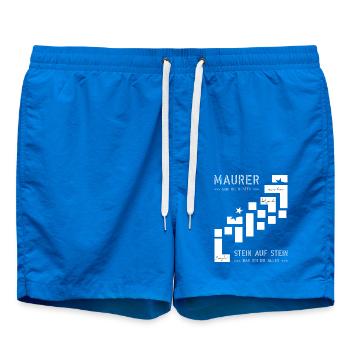 Mauer Hochbau Hausbauer - Badeshorts - Cobalt blue - Vorne