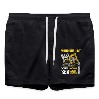 Excavator Excavator Shovel Excavator Driver Construction Site - Swim Trunks - black - Front - AI Model Male 185 light (185cm)