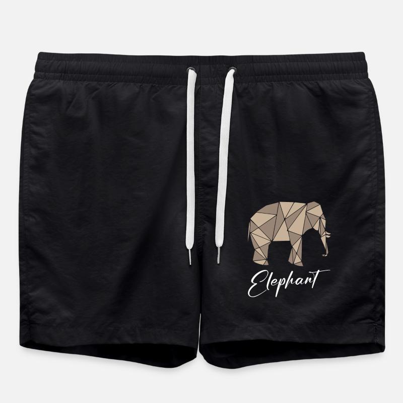 Éléphant Géométrique - Short de bain - noir