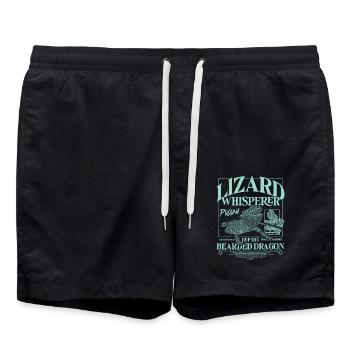 Bearded Dragons, Bearded Dragons, Lizard Whisperers - Swim Trunks - black - Front - AI Model Male 185 light (185cm)