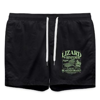 Bearded Dragons, Bearded Dragons, Lizard Whisperers - Swim Trunks - black - Front - AI Model Male 185 light (185cm)