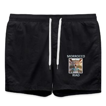 RIAD 1 - Short de bain - noir - Devant - AI Model Male 185 light (185cm)