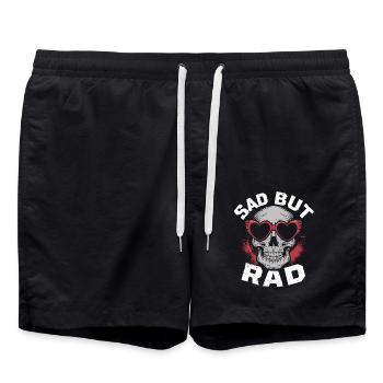 Cooler Goth-Look mit Tiefgang - Badeshorts - Schwarz - Vorne - AI Model Male 185 light (185cm)