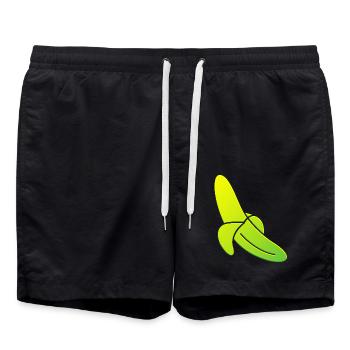 Yellow Banana Gift - Swim Trunks - black - Front - AI Model Male 185 light (185cm)