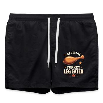 official turkey leg eater - Badeshorts - Schwarz - Vorne - AI Model Male 185 light (185cm)