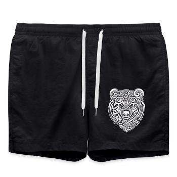 Ours Tribal - Short de bain - noir - Devant - AI Model Male 185 light (185cm)