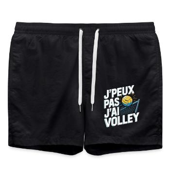 j peux pas j ai Volley - Short de bain - noir - Devant - AI Model Male 185 light (185cm)