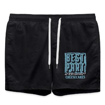 La meilleure partie de la retraite ? Fromage - Short de bain - noir - Devant - AI Model Male 185 light (185cm)