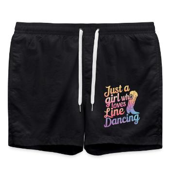 Line Dancing Dancing Dancers - Swim Trunks - black - Front - AI Model Male 185 light (185cm)