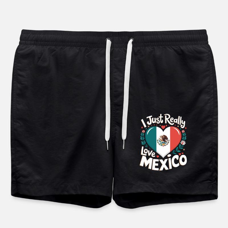 Mexique Mexique Mexicain Espagnol - Short de bain - noir