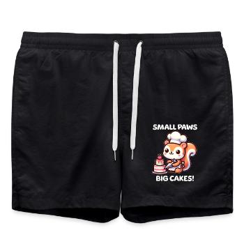 Écureuil pâtissier - Short de bain - noir - Devant - AI Model Male 185 light (185cm)