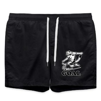 Football Cheeta - "Goal" Design - Short de bain - noir - Devant - AI Model Male 185 light (185cm)