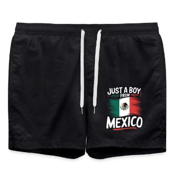 Mexique Mexique Mexicain Espagnol - Short de bain - noir - Devant - AI Model Male 185 light (185cm)