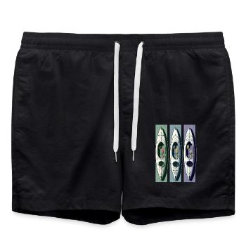 Kayak Canoe Paddle Boat on the water Sports - Swim Trunks - black - Front - AI Model Male 185 light (185cm)
