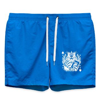 Roi des cartes jeu de poker Figurine Queen Jack Ace - Short de bain - cobalt blue - Devant