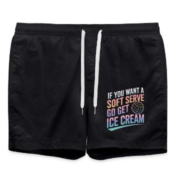 Volleyball Players Beach Volleyball Volleyball Players - Swim Trunks - black - Front - AI Model Male 185 light (185cm)