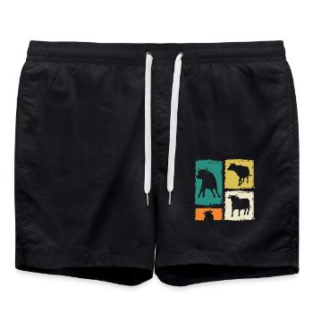 Bovins de buffle Bœufs - Short de bain - noir - Devant - AI Model Male 185 light (185cm)