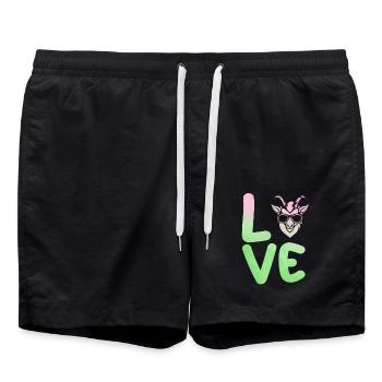 Chèvres - Short de bain - noir - Devant - AI Model Male 185 light (185cm)