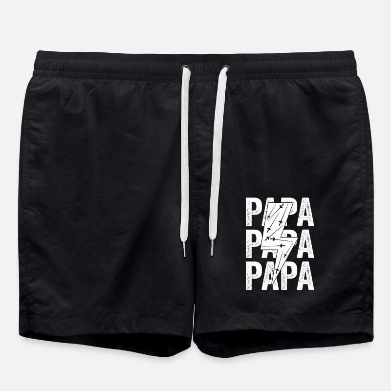 Fechter Papa Vater Fechten - Badeshorts - Schwarz
