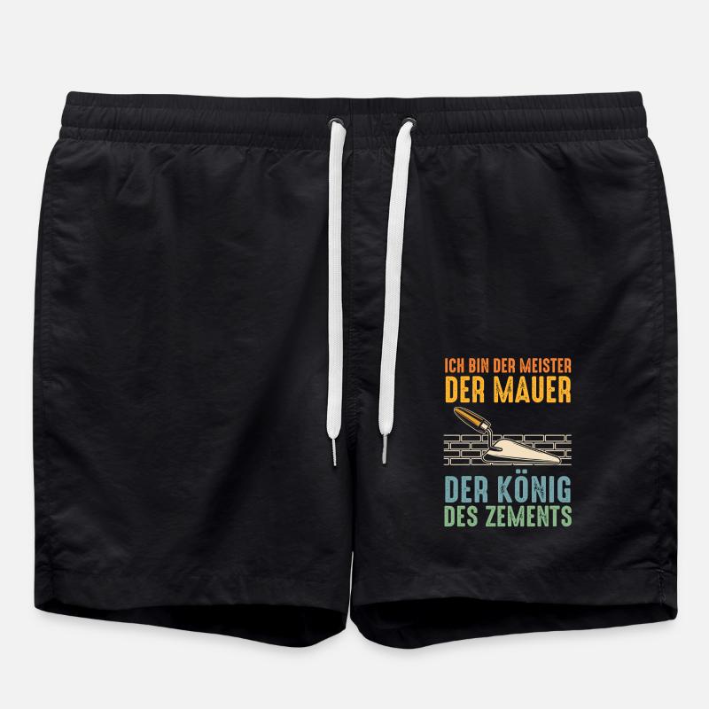 Maître maçon Compagnon maçon - Short de bain - noir