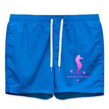 rosa Seepferdchen mit Sternchen - Badeshorts - Cobalt blue - Vorne