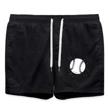 Joueur de baseball Baseball - Short de bain - noir - Devant - AI Model Male 185 light (185cm)