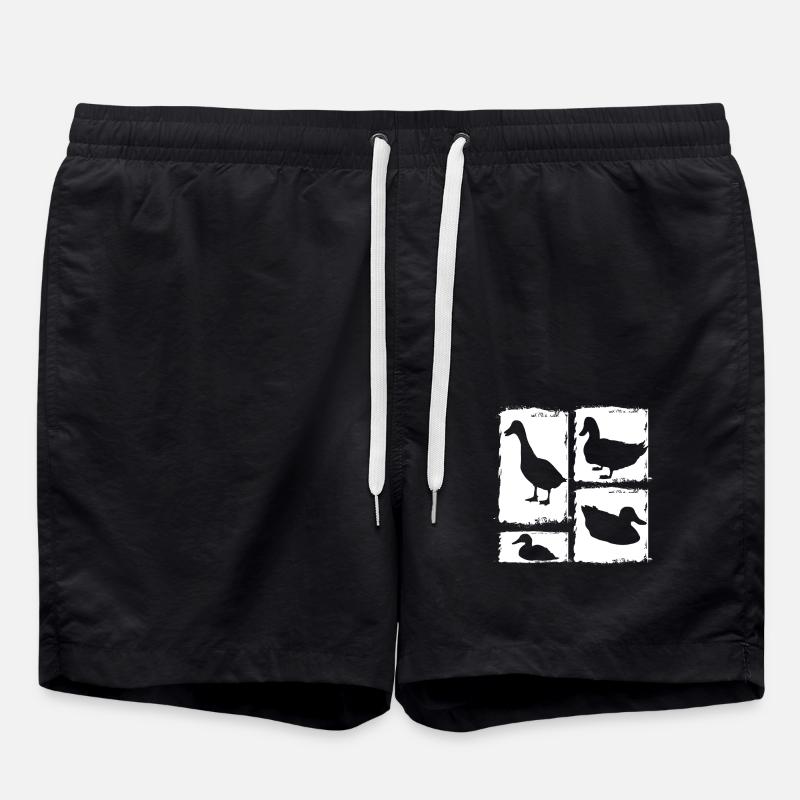Enten - Badeshorts - Schwarz