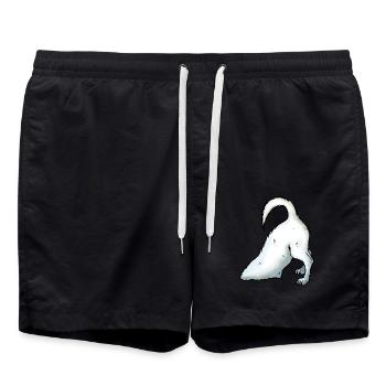 Jack Russell creuse - Short de bain - noir - Devant - AI Model Male 185 light (185cm)