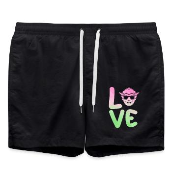 Shepherd Sheep - Swim Trunks - black - Front - AI Model Male 185 light (185cm)