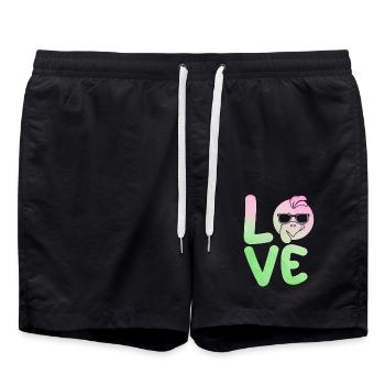 Truthahn - Badeshorts - Schwarz - Vorne - AI Model Male 185 light (185cm)