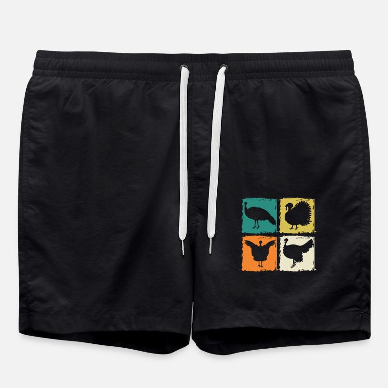 Poulets Coq Dinde - Short de bain - noir