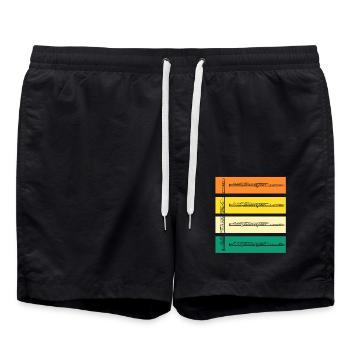 Flute player - Swim Trunks - black - Front - AI Model Male 185 light (185cm)