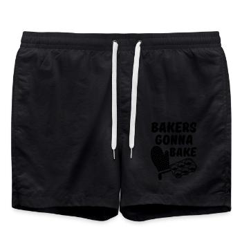 Bakers Gonna Bake - Swim Trunks - black - Front - AI Model Male 185 light (185cm)