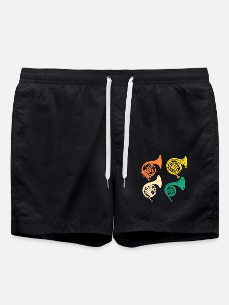 Hornist Evolution Waldhorn - Badeshorts - Schwarz