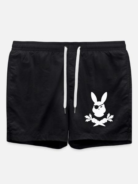 Rabbit Pirate - Swim Trunks - black