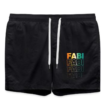 Fabien - Short de bain - noir - Devant - AI Model Male 185 light (185cm)