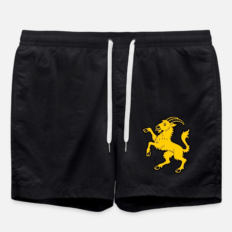 Hälsinge Ziege - Badeshorts - Schwarz