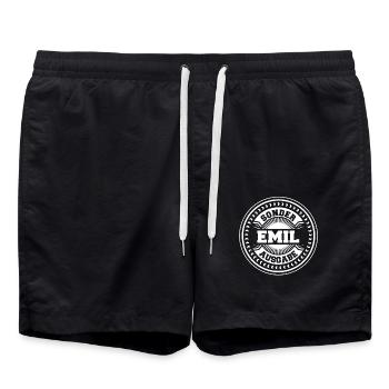 Emil - Badeshorts - Schwarz - Vorne - AI Model Male 185 light (185cm)