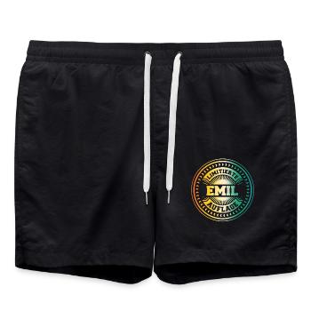 Emil - Badeshorts - Schwarz - Vorne - AI Model Male 185 light (185cm)