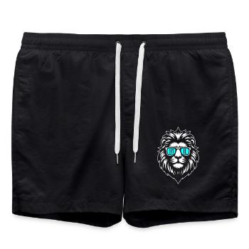 Löwe Emil - Badeshorts - Schwarz - Vorne - AI Model Male 185 light (185cm)