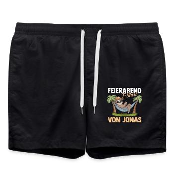 Sloth Jonas - Swim Trunks - black - Front - AI Model Male 185 light (185cm)