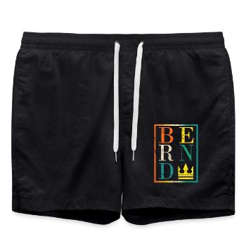 Bernd - Swim Trunks - black - Front - AI Model Male 185 light (185cm)