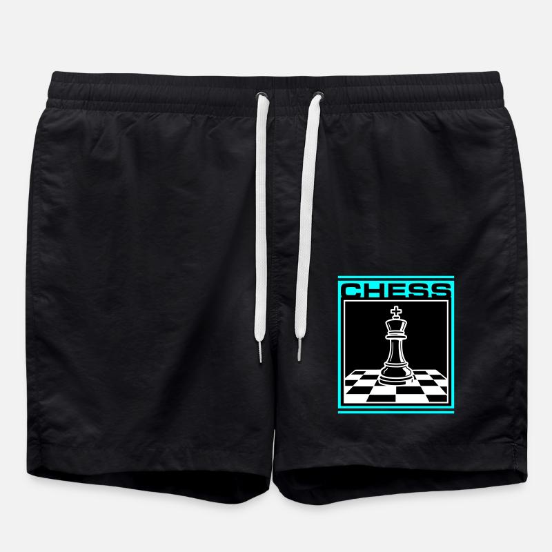 Schach König Chess - Badeshorts - Schwarz