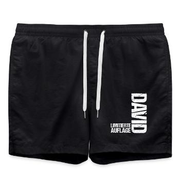 David - Badeshorts - Schwarz - Vorne - AI Model Male 185 light (185cm)