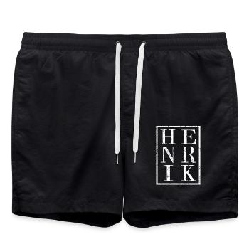 Henrik - Swim Trunks - black - Front - AI Model Male 185 light (185cm)