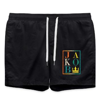 Jacob - Swim Trunks - black - Front - AI Model Male 185 light (185cm)