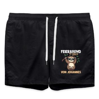 Paresseux Johannes - Short de bain - noir - Devant - AI Model Male 185 light (185cm)